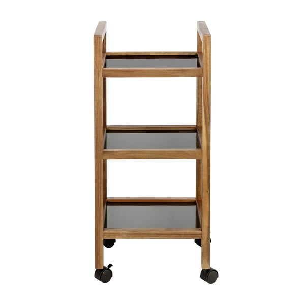 Fekete-natúr színű akácfa fürdőszobai polcos állvány 35x76,5 cm Fondi – Wenko-image-4