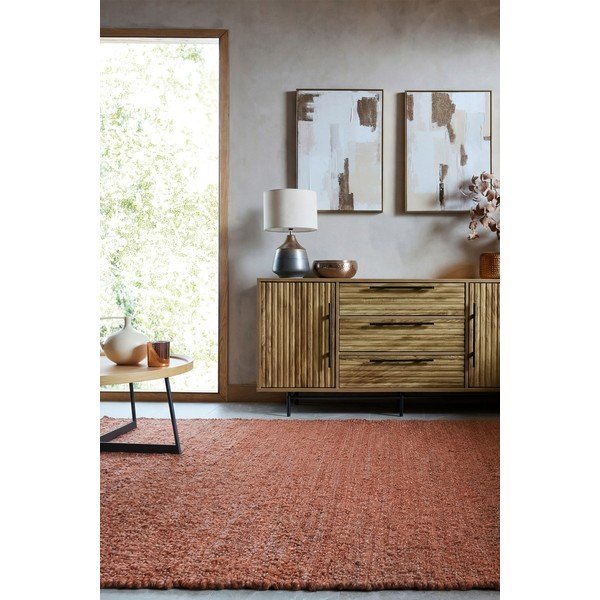Terrakotta színű kézi szövésű szőnyeg 120x170 cm Finley – Flair Rugs-image-2