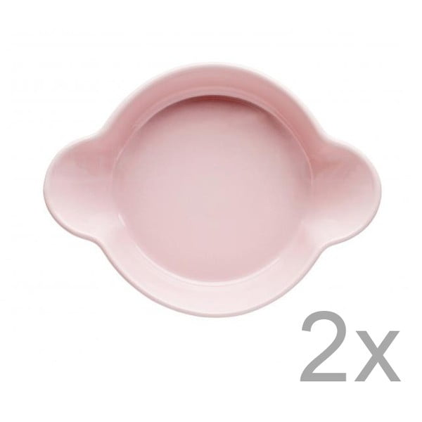 Piccadilly Caroline 2 darab rózsaszín porcelán tál, 13 x 17,5 cm - Sagaform