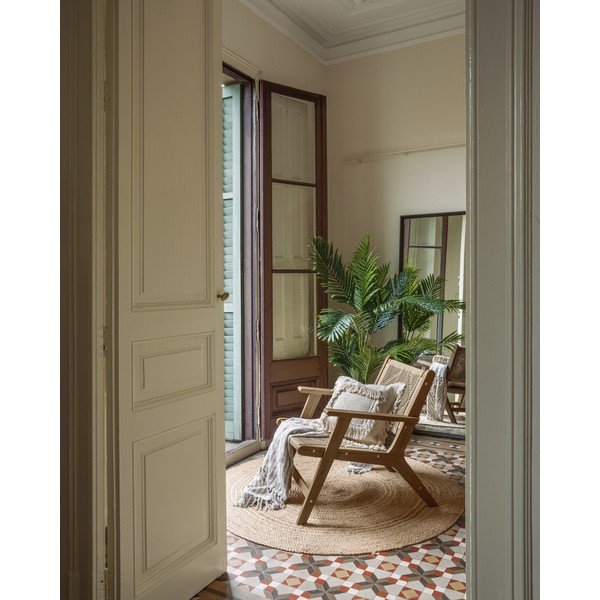 Geralda sötétszínű akácfa kerti fotel - Kave Home-image-1