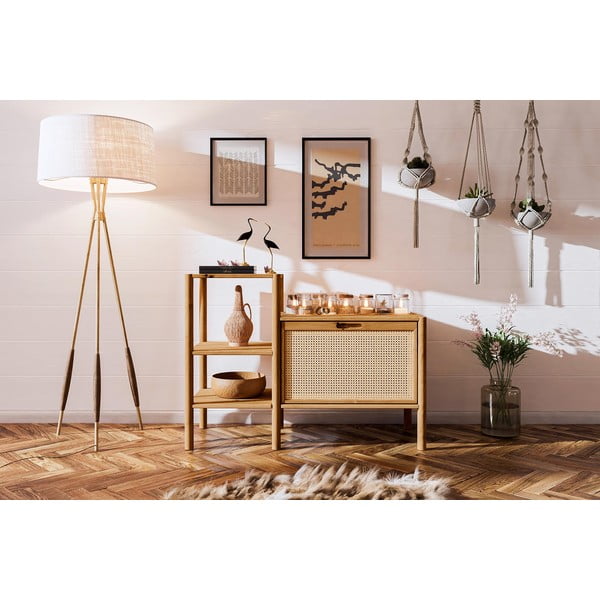 Natúr színű tölgyfa könyvespolc 115x86 cm Pola – The Beds-image-4