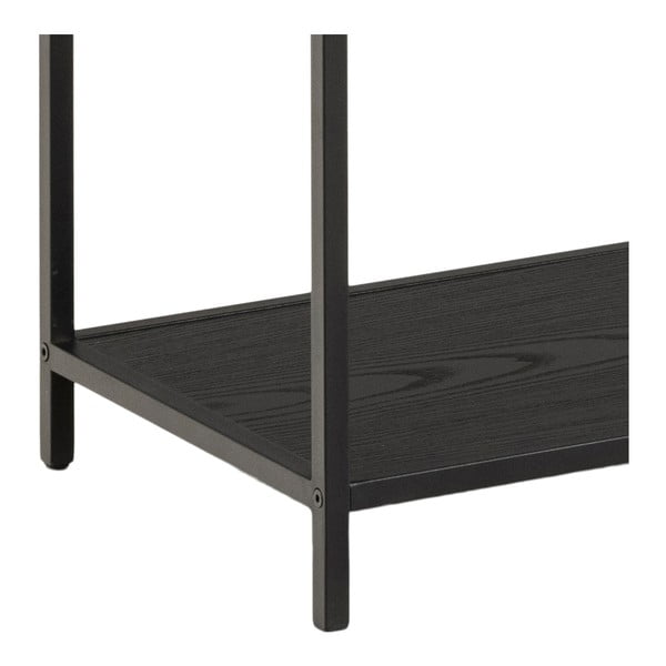 Seaford fekete könyvespolc kőrisfa dekorral, 135 x 150 cm - Actona-image-4