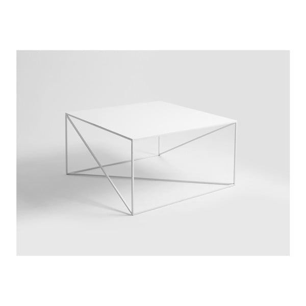 Memo fehér dohányzóasztal, 100 x 100 cm - CustomForm-image-1