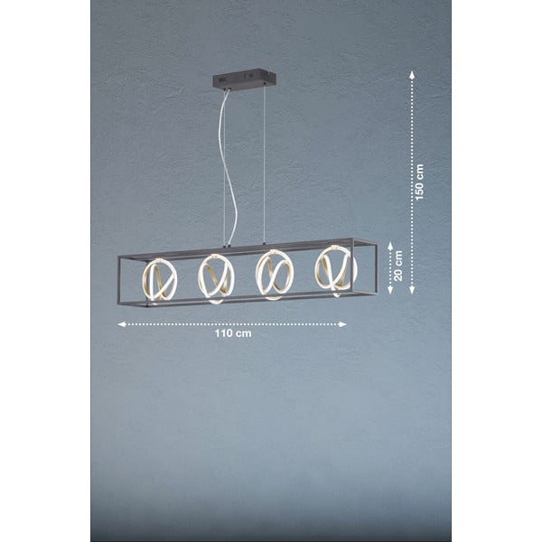 Fekete LED dimmelhető függőlámpa Gisi – Fischer & Honsel-image-2