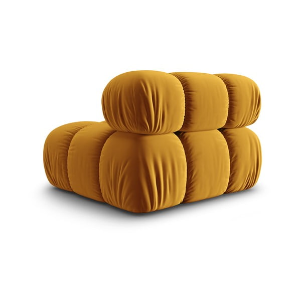 Sárga bársony kanapé modul (középső rész) Bellis – Micadoni Home-image-4