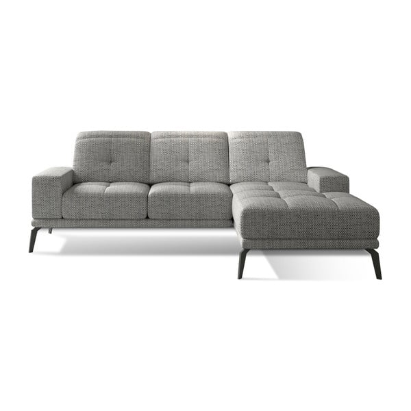 Szürke sarokkanapé (jobb oldali-heverő résszel) Torrense – ELTAP