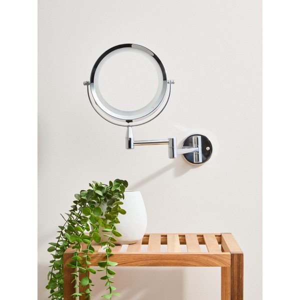 Kozmetikai tükör világítással-nagyítós (kétszeres nagyítás) 18x29 cm Cassini – Premier Housewares-image-1