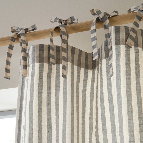 Szürke függöny 140x229 cm Zanzibar Woven Stripe – Pineapple Elephant-image-2