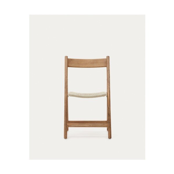 Fehér-natúr színű tömörfa kerti szék Dandara – Kave Home-image-3