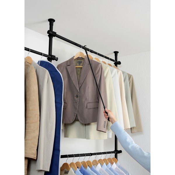 Fém-műanyag kampós rúd ruha felakasztásához Herkules – Wenko-image-1