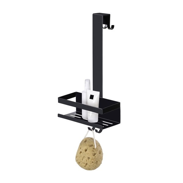 Fekete függő rozsdamentes acél fürdőszobai polc Bribano – Wenko-image-2