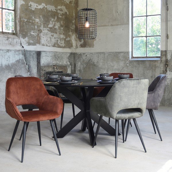 Antracitszürke étkezőszék szett 2 db-os Fer – LABEL51-image-1