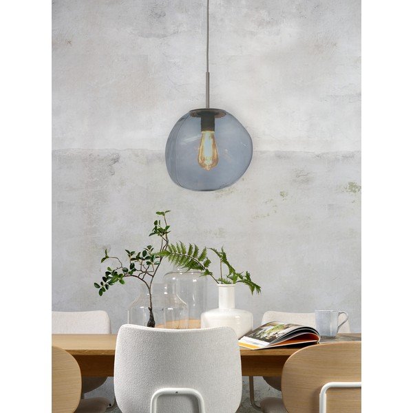 Szürke függőlámpa üveg búrával ø 12 cm Helsinki – it's about RoMi-image-1
