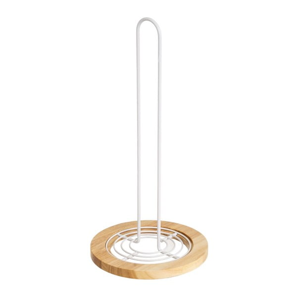 Fehér-natúr színű fém papírtörlő tartó ø 15 cm – Casa Selección