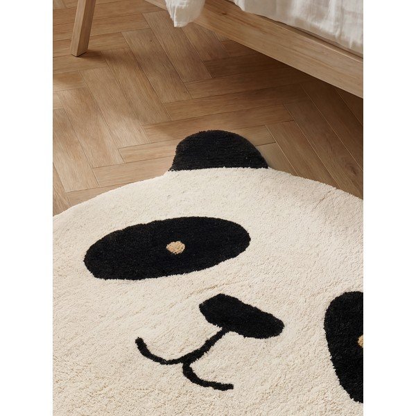 Fekete-krémszínű mosható-kézi szövésű pamut gyerek szőnyeg 103x120 cm Snuggle Patsy – Hanse Home-image-3