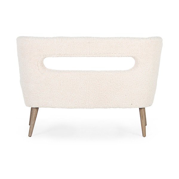 Krémszínű műszőrme kanapé 115 cm Cortina – Bizzotto-image-4