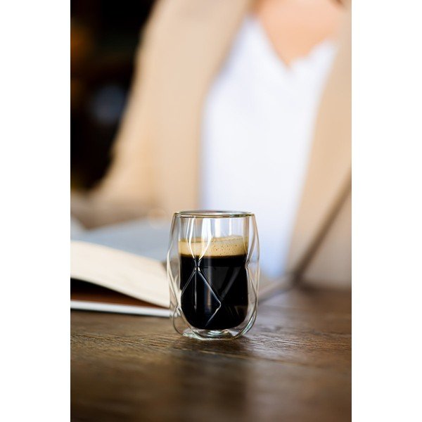 Duplafalú eszpresszó bögre szett 2 db-os 100 ml Geo – Vialli Design-image-3