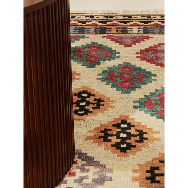 Piros kétoldalas kézi szövésű gyapjú szőnyeg 120x170 cm Kamal Kian – Nouristan-image-3