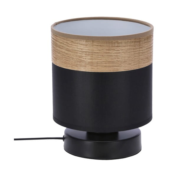 Fekete asztali lámpa textil búrával (magasság 18 cm) Porto – Candellux Lighting