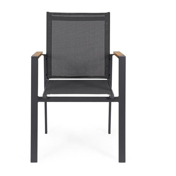 Antracitszürke fém kerti szék szett 4 db-os Heta   – Bizzotto-image-1