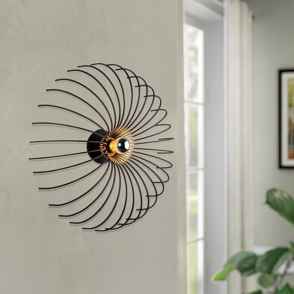 Aspendos fekete falilámpa, ø 36 cm - Opviq lights-image-1