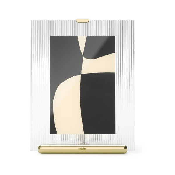 Aranyszínű üveg álló képkeret 16x20 cm Flute – Umbra