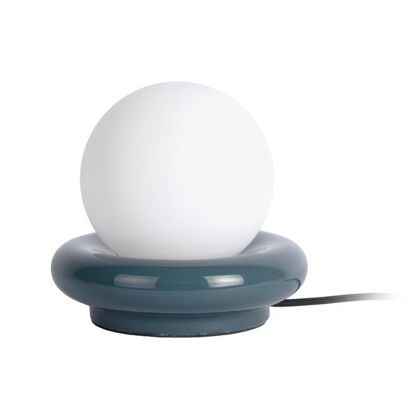 Sötétkék kerámia asztali lámpa (magasság 19 cm) Catania Ring – Leitmotiv