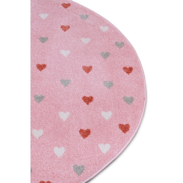 Rózsaszín gyerek szőnyeg ø 100 cm Little Hearts – Hanse Home-image-1