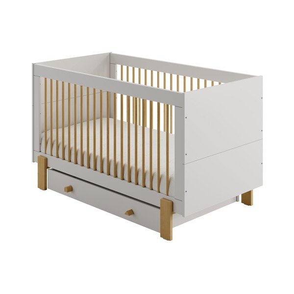 Világosszürke babaágy 70x140 cm Cube - Pinio-image-4