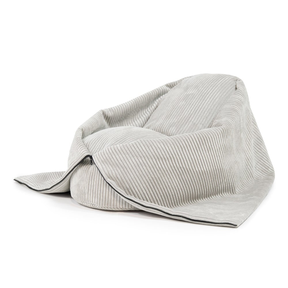 Krémszínű kordbársony gyerek babzsákfotel Cocoon 80 – SLOWDOWN