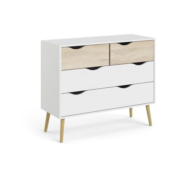 Oslo fehér komód, 99 x 82 cm - Tvilum-image-3