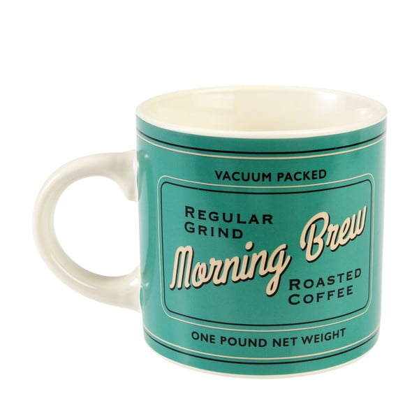Krémszínű-türkiz kerámia bögre 350 ml Morning Brew – Rex London