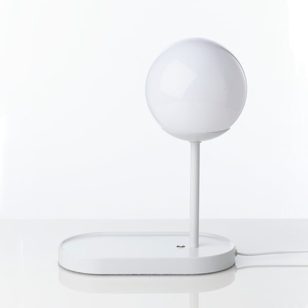 Fehér LED asztali lámpa (magasság 33 cm) Pogo – Tomasucci