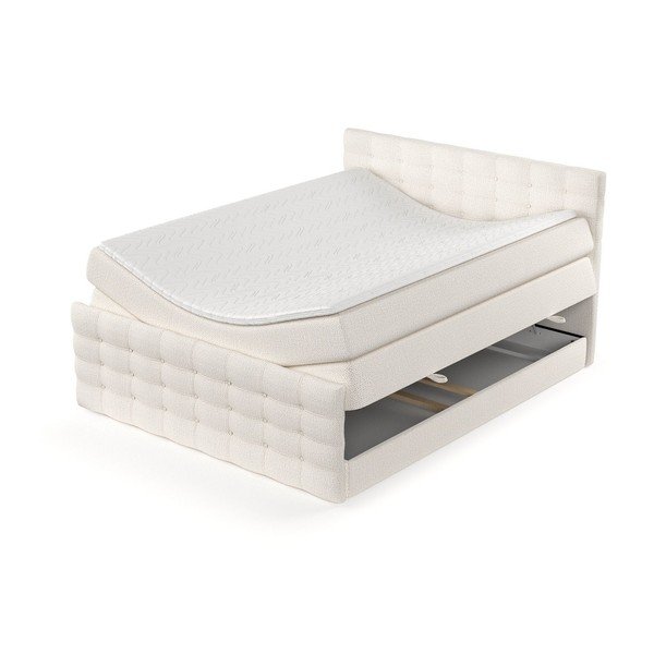 Krémszínű ágyneműtartós boxspring ágy 200x200 cm Blend – Maison de Rêve-image-4