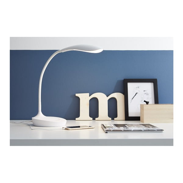 Swan fehér asztali lámpa USB csatlakozóval - Markslöjd-image-1