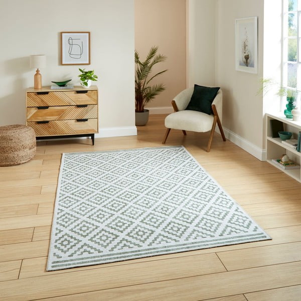 Zöld mosható szőnyeg 61x120 cm Coral Green – Think Rugs-image-1