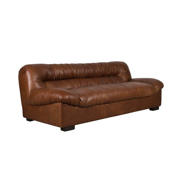 Barna bőr kanapé 214 cm Douglas – Dutchbone-image-2