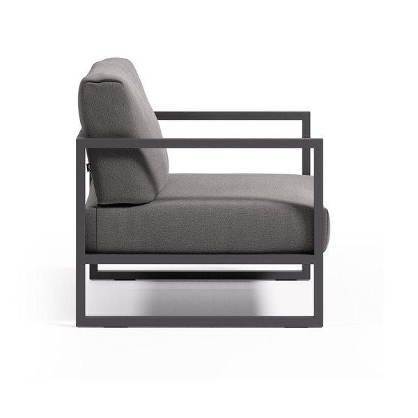 Sötétszürke fém kerti fotel Comova – Kave Home-image-1