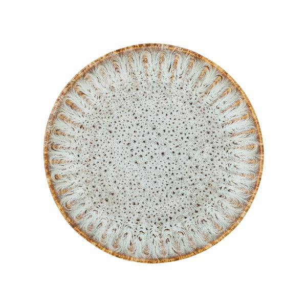 Kék-bézs szervírozó kőedény tányér ø 17 cm Fleur – Bloomingville