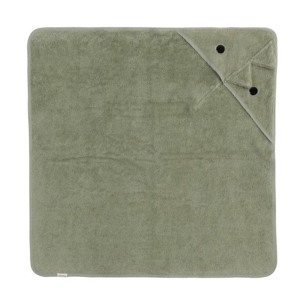 Zöld pamut kapucnis gyerek törölköző 75x75 cm Dinosaur – Kindsgut-image-2
