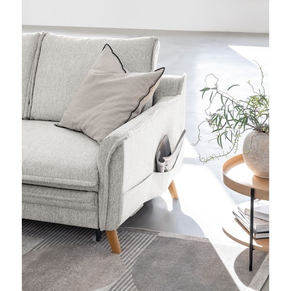 Bézs kinyitható sarokkanapé (bal oldali) Charming Charlie – Miuform-image-4