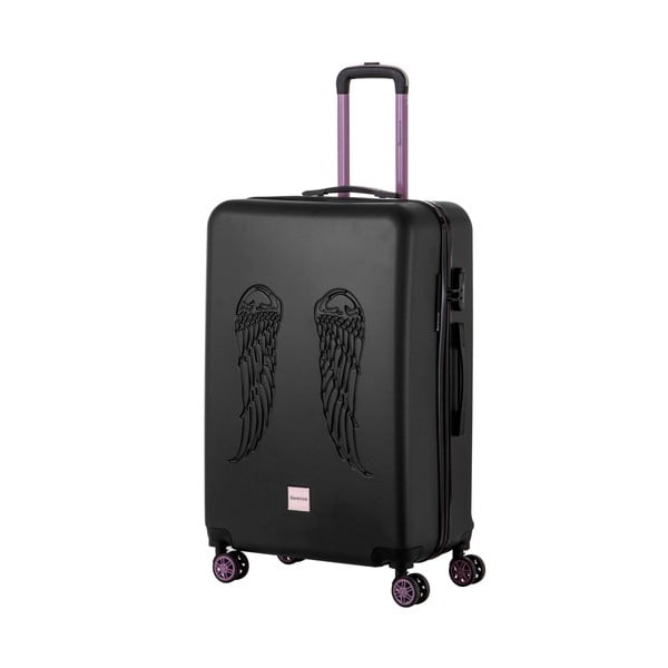 Wingy fekete bőrönd, 107 l - Berenice