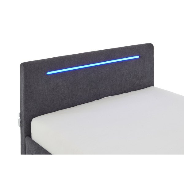 Sötétszürke kárpitozott gyerekágy ágyrács nélkül 120x200 cm Circle – Meise Möbel-image-4