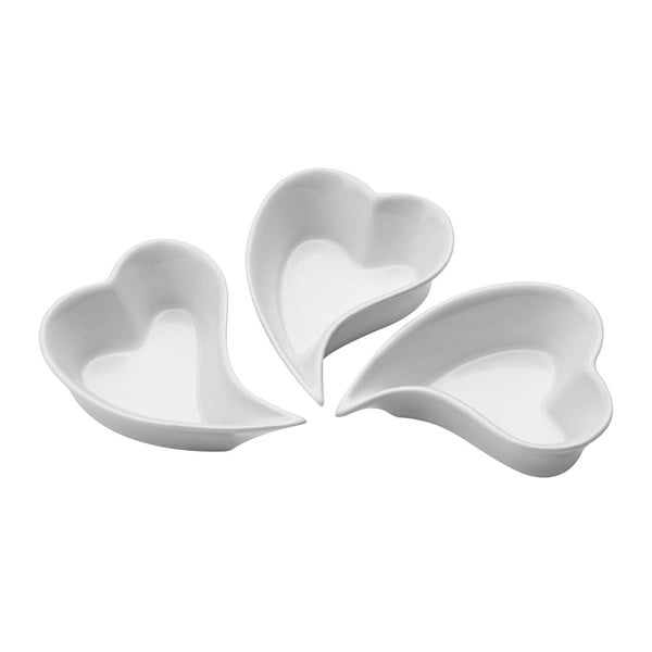 Heart Shape 3 db porcelán tál - Premier Housewares