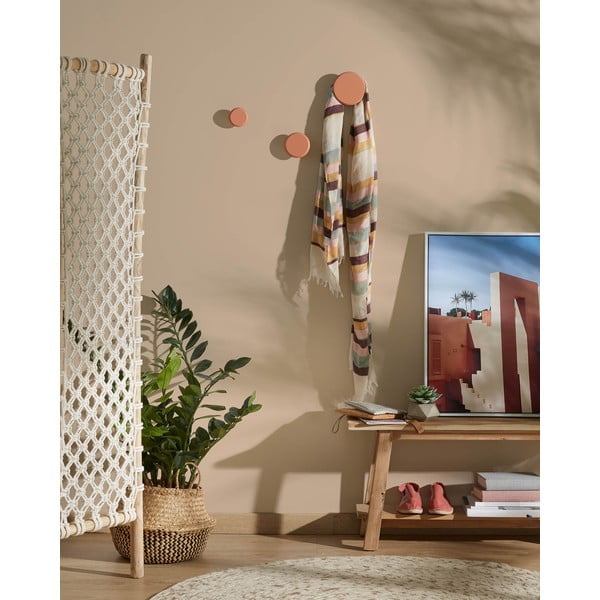 Nadua 3 db-os narancssárga fali fogas szett - Kave Home-image-3