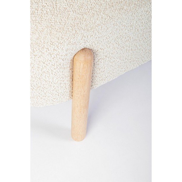 Krémszínű buklé párnázott pad Dayla – Bizzotto-image-1