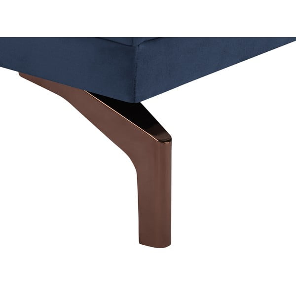 Jupiter sötétkék háromszemélyes kanapé aranyszínű lábakkal - Windsor & Co Sofas-image-4