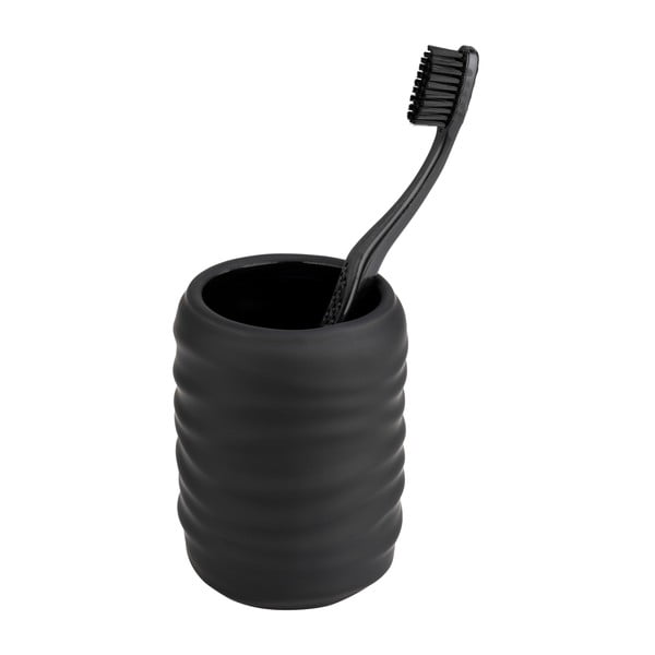 Fekete kerámia fogkefetartó pohár Illana – Wenko-image-3