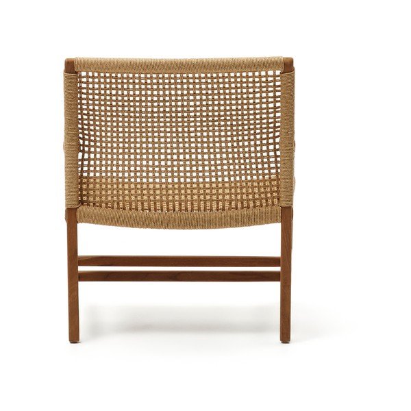 Natúr színű tömörfa kerti fotel Sabolla – Kave Home-image-4