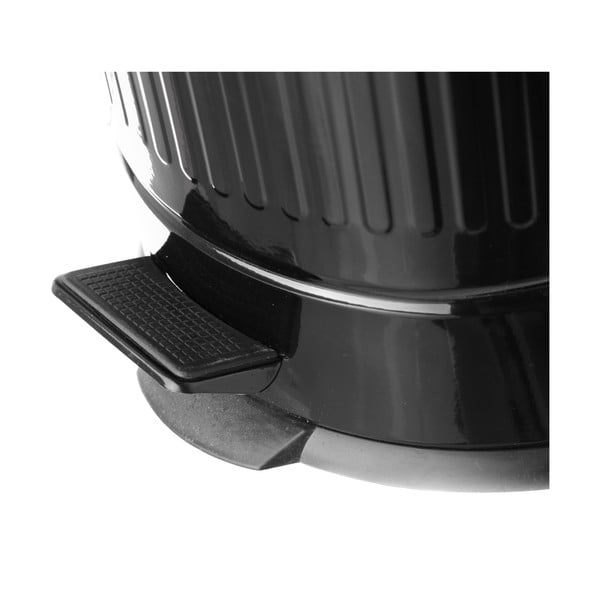 Fekete pedálos fém hulladékgyűjtő, 20 l - Casa Selección-image-2